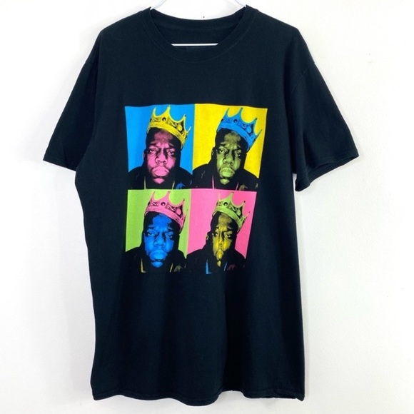 THE Notorious B.I.G Biggie Pop Color King Oversized T-Shirt In Black Size L - Picture 2 of 8
